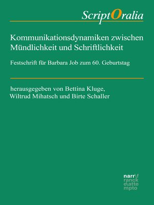 cover image of Kommunikationsdynamiken zwischen Mündlichkeit und Schriftlichkeit